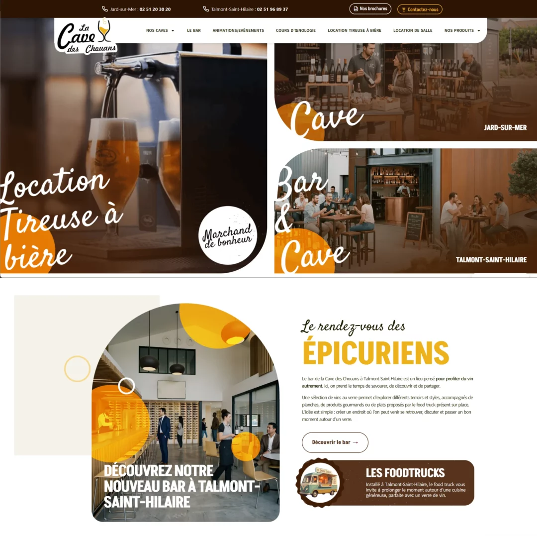 site internet pour cave /bar