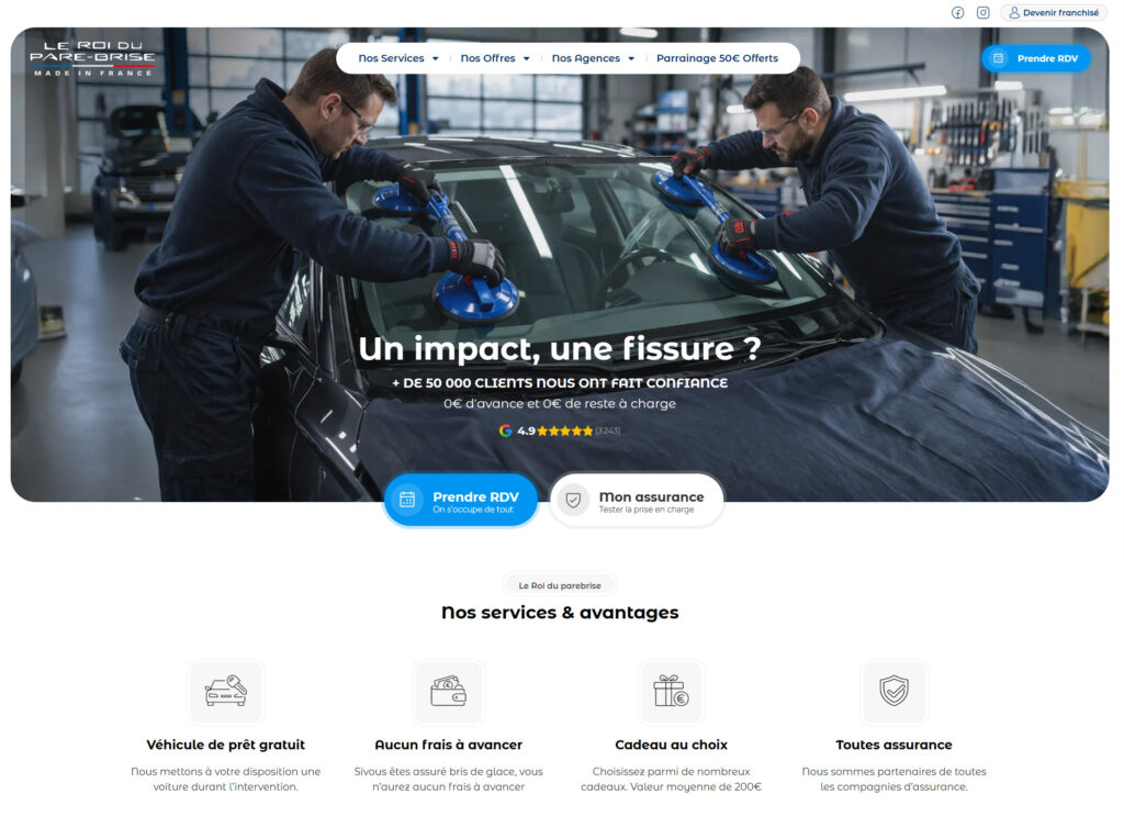 site internet franchise pare-brise
