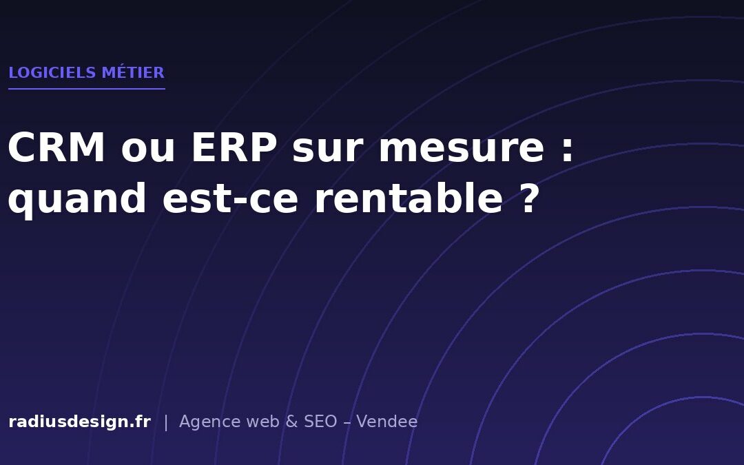 CRM ou ERP sur mesure : à partir de quand le développement spécifique devient rentable
